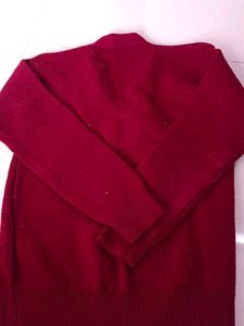 Red Cardigan Sweater