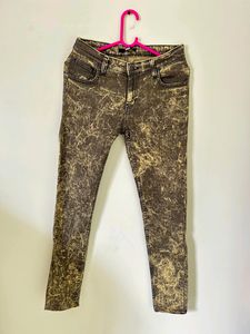 Printed Olive Jeans