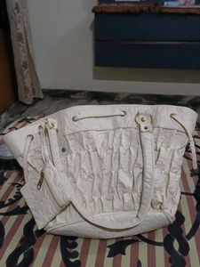 Cream Tote Handbag