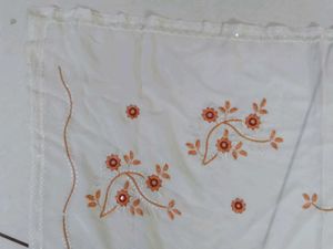 Trendy Beautiful Embroidery Work Saree