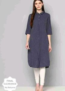 Kurta Aurelia Women Striped Straight Kurta