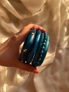 Teal Blue Bangle Set