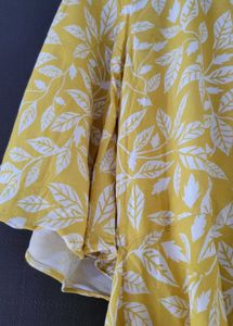 Leaf Print Yellow Top