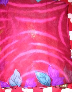 Floral Hand-Painted Silk Saree