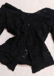 Black lace top