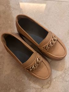 Beige Loafers with Chunky Sole - New