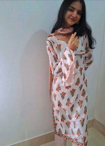 white kurta set🌻