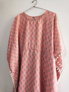 Floral Kaftan Dress, Cotton