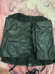 faux leather corset