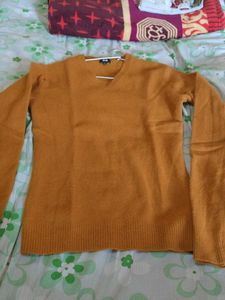 Brown V-Neck Sweater