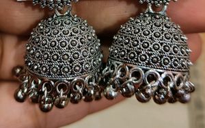 Silver Colour Oxidation Jhumka