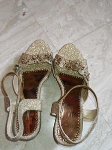 Sparkly Gold Wedges
