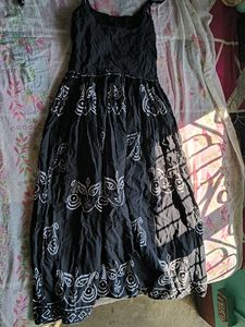 Black Printed Sundress🖤🤍