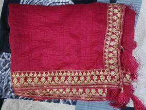 Red Saree Silk