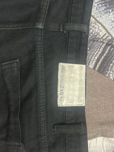 ZARA Black Wide Leg Jeans
