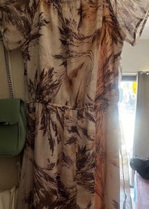 Brown Patterned Sundress