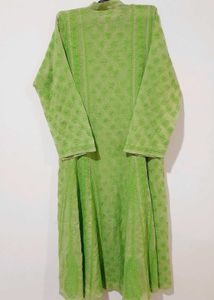 Green Embroidered Kurta