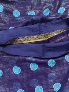 Stylish Dark Blue Saree 💙