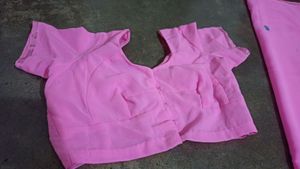Pink Embroidery Design Saree