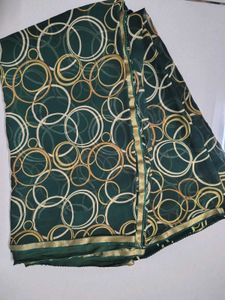 Elegant Green Printed Saree
