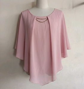 Elegant Pink Cape Top