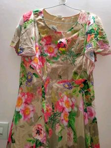 Floral Maxi Dress With Cancan
