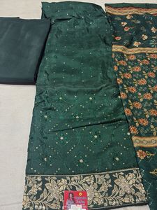 Green Dress Material