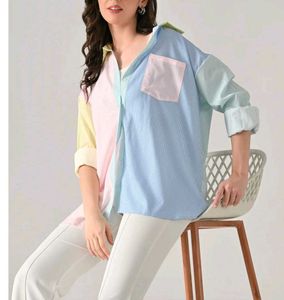 Color Block Striped Shirt - Her :)