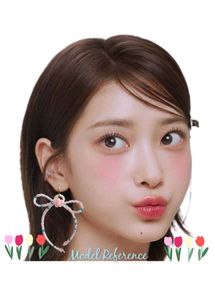 Pastel Bead Bow Earring Hoops
