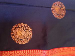 Black Pure Silk Saree