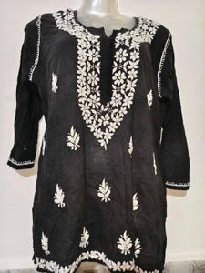 🎄Buy 1, Get 1 Free🎁Chikkankari Short Kurti 34"-3