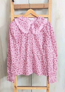 Floral Pink Blouse Bust Size-42