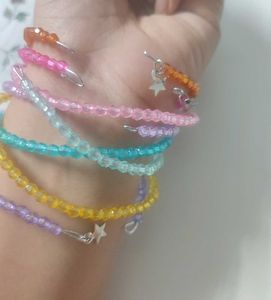 Stack Of 8 Pastel Beaded Bracelets 🧸✨