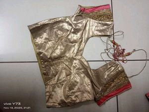 golden saree  and blouse