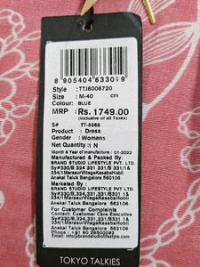 Tokyo Talkies Blue Mini Fit And Flare Dress