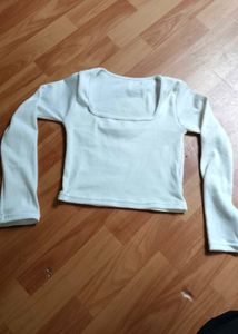 White Long Sleeve Top
