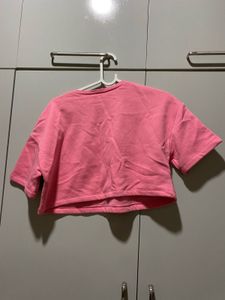 Pink Cropped Sweatshirt