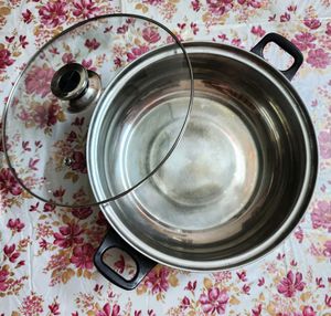 🔷💥Steel Kadhai With Glass Lid