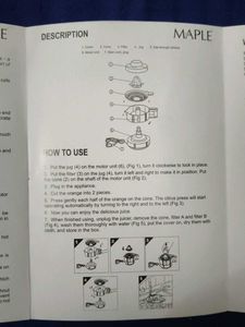 Electric Maple Citrus Juicer