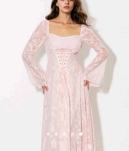 Lace-Up A Line Dress