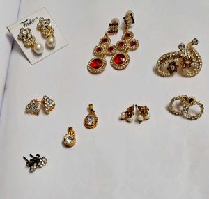Earrings + Pendants Pack Of 9