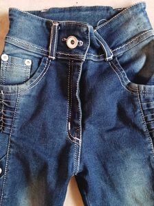 Highneck Woollen Tshirt And 3 Quarter Jeans.