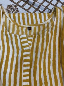 Striped Yellow Kurta