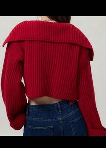 Red Knit Cardigan