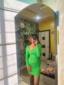 Green Bodycon Mini Dress