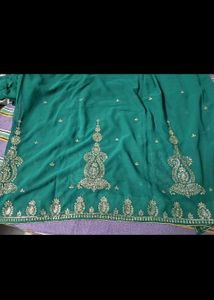 Green Saree With Blouse