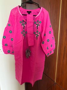 Pink Embroidered Tunic