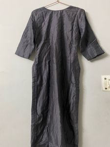 Elegant Metallic Grey 3D Embroidered Suit Set