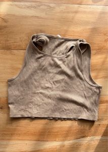 H&amp;M Ribbed Cropped Tank Top