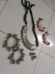 Oxidized Silver Jewelry Set